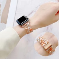 [MO216] ★Apple Watch belt 38mm/41mm/42mm/40mm/44mm/45mm ★ アップルウォッチ 替えベルト バタフライ クリア シェル風 パステル フェミニン