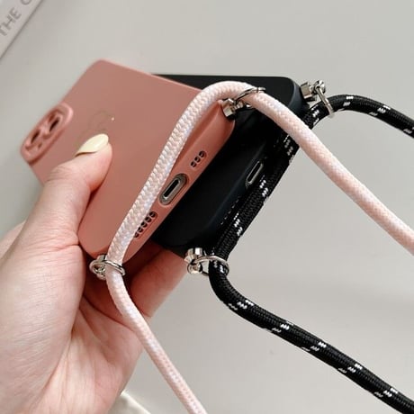 [MO187] ★iPhone7/8/SE(第2.3世代)/12/13/Pro/Pro Max/mini★ iPhoneケース ショルダー ストラップ シェル型 シリコン ハート カメラ保護
