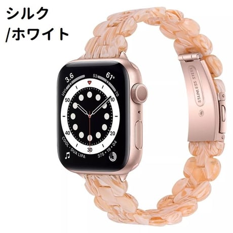 [MO241] ★Apple Watch belt 38mm/40mm/42mm/44mm ★ アップルウォッチ 替えベルト レジン ニュアンスカラー 大理石風 ヒョウ柄 細ベルト 個性的