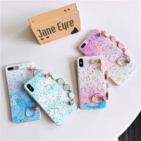 [NW570] ★ iPhone 6 / 6s / 6Plus / 6sPlus / 7 / 7Plus  / 8 / 8Plus / X ★ シェルカバー ケース きらきら ラメ ブレスレット