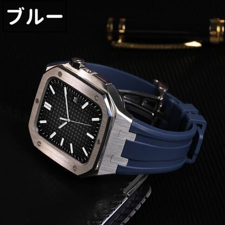 [MO033] ★Apple Watch belt 44mm/45mm★ アップルウォッチ バンパーケース+替えベルト セット シリコン ハイブリッドデザイン カラバリ豊富