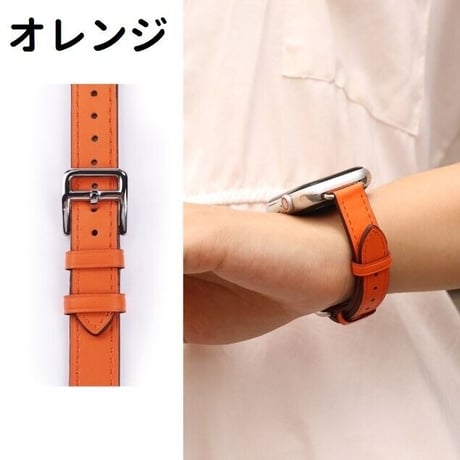 [MO032] ★Apple Watch belt 38mm/41mm/42mm/40mm/44mm/45mm★ アップルウォッチ 替えベルト レザー スリム ステッチ シンプル