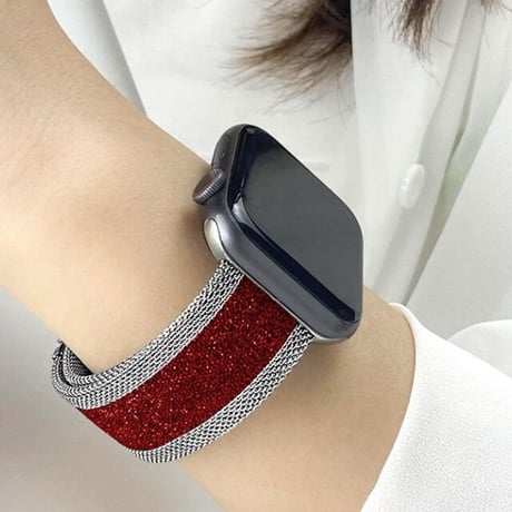 [MO146] ★Apple Watch belt 38mm/42mm/40mm/44mm★ アップルウォッチ 替えベルト ミラネーゼループ メッシュ ステンレススチール