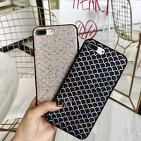 [MD419] ★ iPhone 6 / 6s / 6Plus / 6sPlus / 7 / 7Plus / 8 / 8Plus / X ★ シェルカバー ケース マーメイド 綺麗 お洒落 グリッター