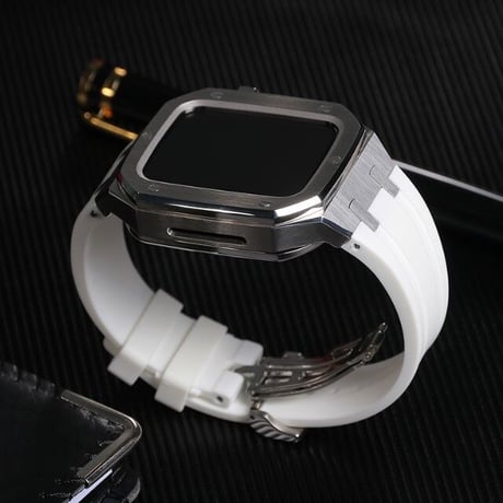 [MO033] ★Apple Watch belt 44mm/45mm★ アップルウォッチ バンパーケース+替えベルト セット シリコン ハイブリッドデザイン カラバリ豊富