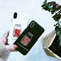 [MD413] ★ iPhone 6 / 6s /6Plus / 6sPlus / 7 / 7Plus / 8 / 8Plus / X ★ シェルカバー ケース ほっこり ミニトマト シンプル