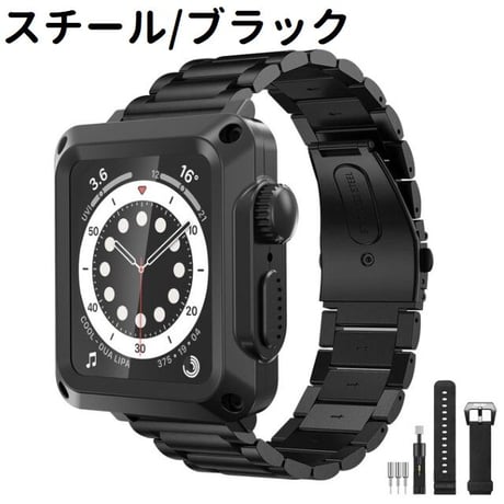[MO218] ★Apple Watch belt 38mm/42mm/40mm/44mm ★ アップルウォッチ バンパー+替えベルト タイプ選べる メタリック レザー フルメタル ハイブリット