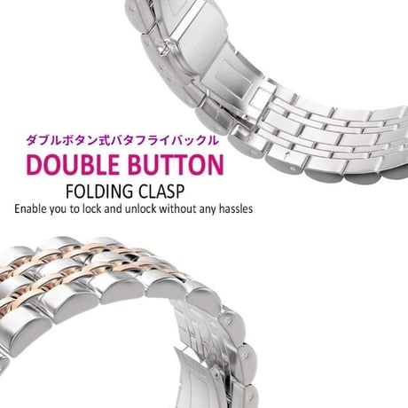 [MO207] ★Apple Watch belt 38mm/42mm/40mm/44mm★ アップルウォッチ 替えベルト メタリック ステンレススチール ワンカラー ラインアクセント ビジネスシーン