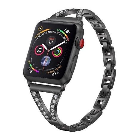 [MO228] ★Apple Watch belt 38mm/40mm/42㎜/44mm ★ アップルウォッチ 替えベルト トライアングルデザイン ブレスレット ラインストーン 華奢 ラグジュアリー