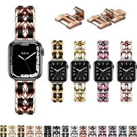 [MO036] ★Apple Watch belt 38mm/41mm/42mm/40mm/44mm/45mm★ アップルウォッチ 替えベルト レザー 異素材ミックス ダブルチェーン カラバリ豊富