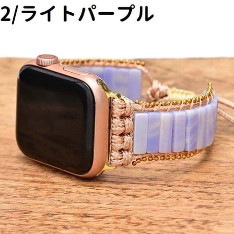 [MO211] ★Apple Watch belt 38mm/41mm/42mm/40mm/44mm/45mm ★ アップルウォッチ 替えベルト 民族調 エスニック ストーン風 ニュアンスカラー