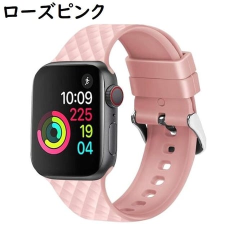 [MO155] ★Apple Watch belt 38mm/42mm/40mm/44mm★ アップルウォッチ 替えベルト シリコン キルティング風 格子柄 シンプル 防水
