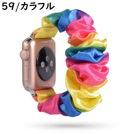 [MO113-2] ★Apple Watch belt 38mm/41mm/42mm/40mm/44mm/45mm★ アップルウォッチ 替えベルト シュシュバンド 無地 グラデーション ファー