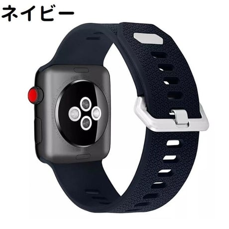 [MO243] ★Apple Watch belt 38mm/40mm/42mm/44mm ★ アップルウォッチ 替えベルト シリコン スポーツバンド 洗える 防水 軽量 通気性