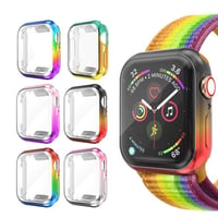 [MO089] ★Apple Watch Bumper Case 38mm/42mm/40mm/44mm★ アップルウォッチ バンパーケース ガラス+TPUケース グラデーション カラフル