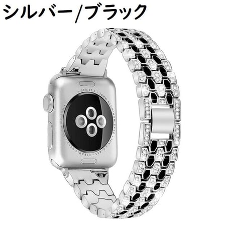 [MO108] ★Apple Watch belt 38mm/41mm/42mm/40mm/44mm/45mm★ アップルウォッチ 替えベルト ラインストーン ハイブリッド ラメ ブレスレット