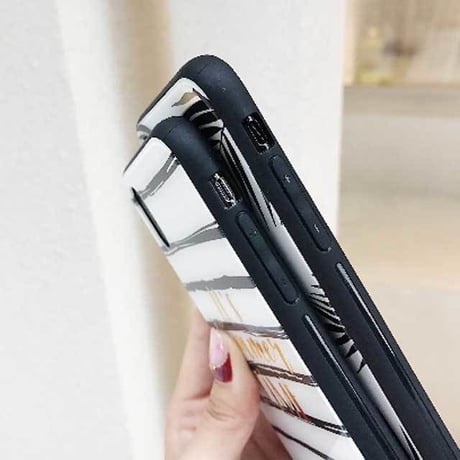 [MD400] ★ iPhone 6 / 6s / 6Plus / 6sPlus / 7 / 7Plus / 8 / 8Plus / X ★ シェルカバー ケース ボタニカル モノトーン お洒落