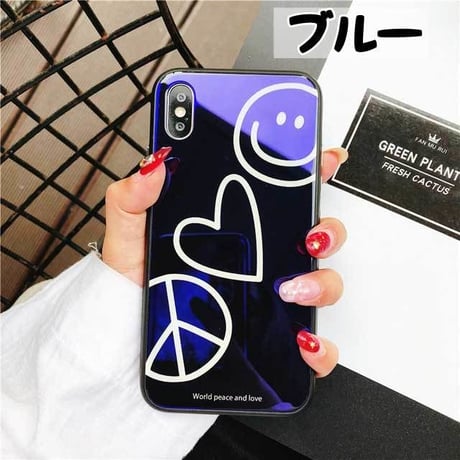 [MD392] ★ iPhone 6 / 6s / 6Plus / 6sPlus / 7 / 7Plus / 8 / 8Plus / X ★ シェルカバー ケース ニコちゃん ハート 可愛い キラキラ