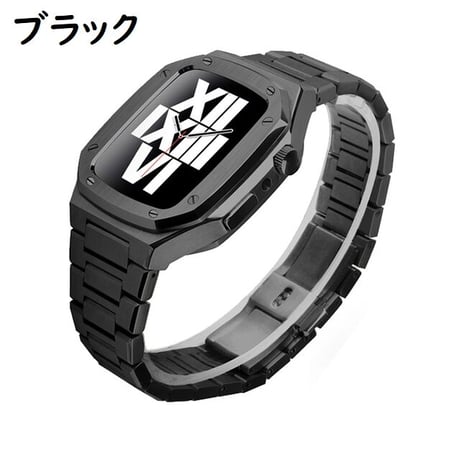[MO067] ★Apple Watch belt 41mm/44mm/45mm★ アップルウォッチ バンパーケース+替えベルト セット フルメタルデザイン ステンレス シンプル クール