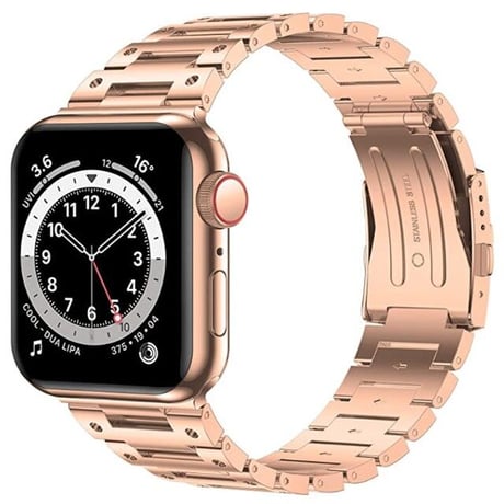 [MO217] ★Apple Watch belt 38mm/41mm/42mm/40mm/44mm/45mm ★ アップルウォッチ 替えベルト ステンレススチール メタリック アクセントホール