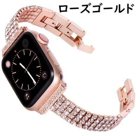 [MO135] ★Apple Watch belt 38mm/41mm/42mm/40mm/44mm/45mm★ アップルウォッチ 替えベルト 4列ラインストーン 切り替え ゴージャス ブレスレット