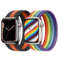 [MO145] ★Apple Watch belt 38mm/41mm/42mm/40mm/44mm/45mm★ アップルウォッチ 替えベルト ブレイデッドソロループ シームレス バイカラー
