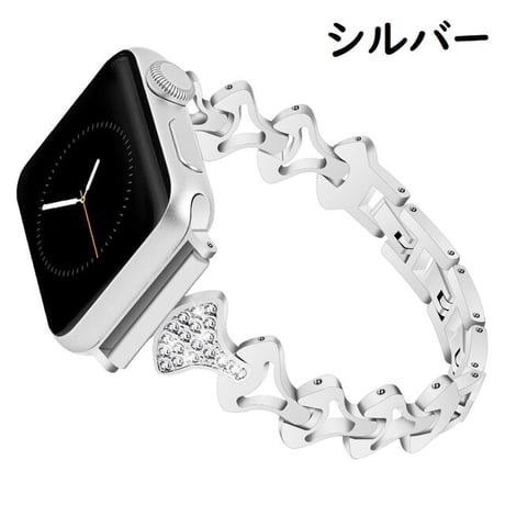 [MO103] ★Apple Watch belt 38mm/41mm/42mm/40mm/44mm/45mm★ アップルウォッチ 替えベルト 華奢 ブレスレット イチョウモチーフ ラインストーン