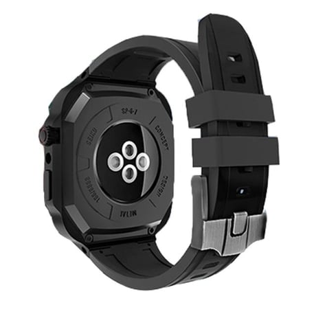 [MO248] ★Apple Watch belt 41mm/45㎜ ★ アップルウォッチ バンパーケース+替えベルト セット ステンレススチール×シリコンベルト ハイブリッド 耐衝撃 防水