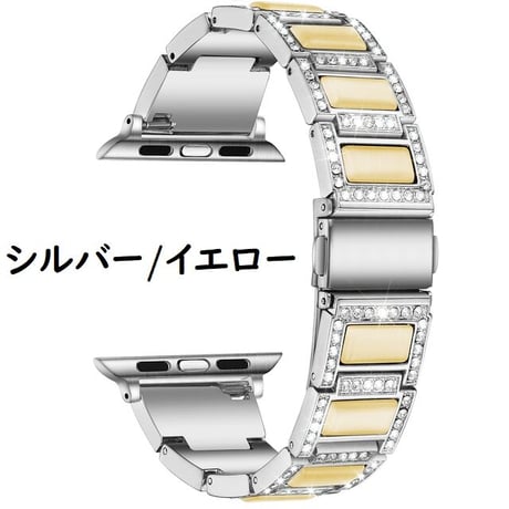 [MO105] ★Apple Watch belt 38mm/41mm/42mm/40mm/44mm/45mm★ アップルウォッチ 替えベルト 宝石風 ストーン風 ラインストーン ステンレススチール