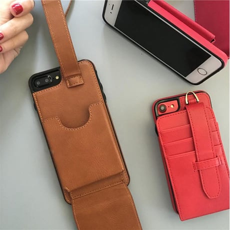[NW356] ★ iPhone 6 / 6s / 6Plus / 6sPlus / 7 / 7Plus / 8 / 8Plus ★ シェルカバー ケース カード 収納 シンプル レザー