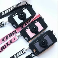 [MD436] ★ iPhone 6 / 6s / 6Plus / 6sPlus / 7 / 7Plus / 8 / 8Plus / X ★ シェルカバー ケース カメラ ストラップ 多機能 ポップ