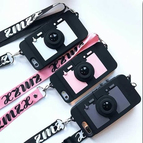 [MD436] ★ iPhone 6 / 6s / 6Plus / 6sPlus / 7 / 7Plus / 8 / 8Plus / X ★ シェルカバー ケース カメラ ストラップ 多機能 ポップ