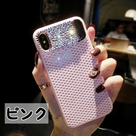 [MD429] ★ iPhone 6 / 6s / 6Plus / 6sPlus / 7 / 7Plus / 8 / 8Plus / X ★ シェルカバー ケース キラキラ メッシュ スタンド