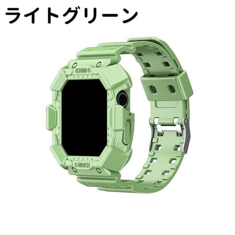 [MO235] ★Apple Watch belt 38mm/40mm/42mm/44mm ★ アップルウォッチ バンパーバンド一体型 シリコン 防水 ゴツめ 耐衝撃 ストリート スポーティー