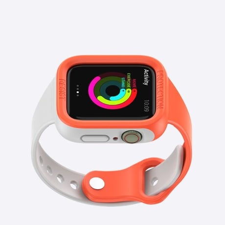 [MO214] ★Apple Watch belt 38mm/41mm/42mm/40mm/44mm/45mm ★ アップルウォッチ バンパーバンド一体型 シリコン バイカラー ビビッドカラー 防水