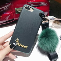 [NW482] ★ iPhone 6 / 6s / 6Plus / 6sPlus / 7 / 7Plus  / 8 / 8Plus / X ★ シェルカバー ケース グリーン ファー ホログラム