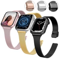 [MO111] ★Apple Watch belt 38mm/41mm/42mm/40mm/44mm/45mm★ アップルウォッチ 替えベルト ミラネーゼループ ステンレススチール 細ベルト メタル
