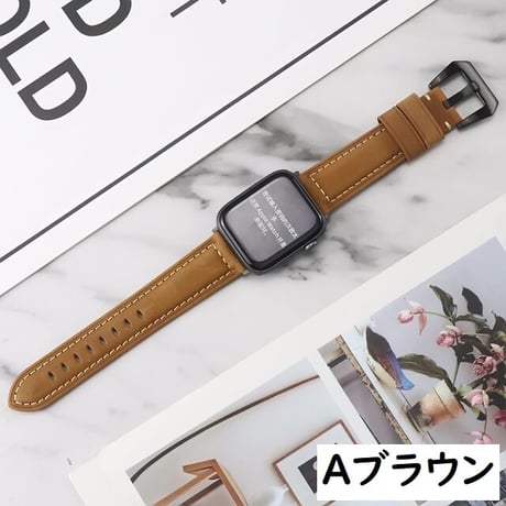 [MO107] ★Apple Watch belt 38mm/41mm/42mm/40mm/44mm/45mm★ アップルウォッチ 替えベルト レザー ステッチ 細ベルト ヴィンテージ加工 シンプル