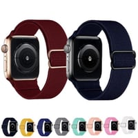 [MO246-1] ★Apple Watch belt 38mm/40mm/41mm/42mm/44mm/45㎜ ★ アップルウォッチ 替えベルト ソロループ ナイロン 無地 通気性 弾性 軽量