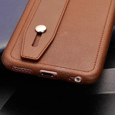 【AO081】★ iPhone6 / 6Plus / 6s / 6sPlus ★ ベルト付き 落下防止 レザー調 iPhoneケース