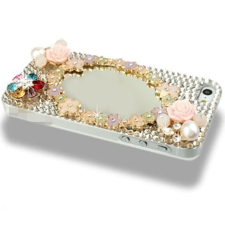 [KK078]iPhone5ケース クリスタルミラー付属品あり
