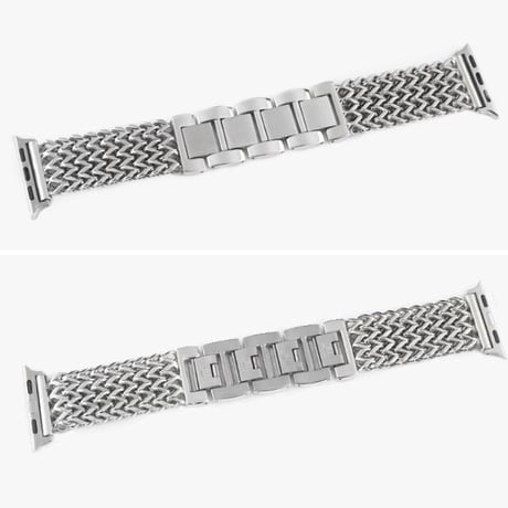 [MO144] ★Apple Watch belt 38mm/41mm/42mm/40mm/44mm/45mm★ アップルウォッチ 替えベルト チェーン メタル ブレスレット 切り替え