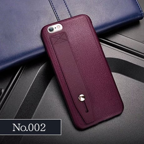 【AO081】★ iPhone6 / 6Plus / 6s / 6sPlus ★ ベルト付き 落下防止 レザー調 iPhoneケース