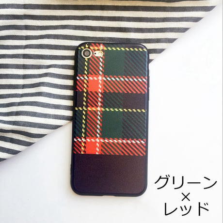【SI028】★ iPhone 6 / 6s / 6Plus / 6sPlus / 7 / 7Plus ★ シェル型 ケース ( 3パターン ) 英国風 タータン チェック おしゃれ 大人 シンプル