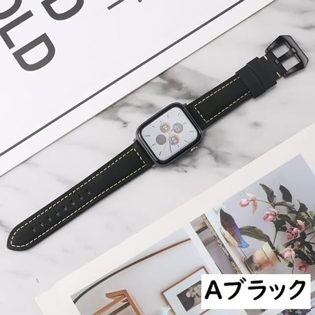 [MO107] ★Apple Watch belt 38mm/41mm/42mm/40mm/44mm/45mm★ アップルウォッチ 替えベルト レザー ステッチ 細ベルト ヴィンテージ加工 シンプル