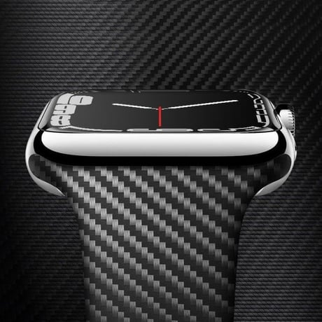 [MO171] ★Apple Watch belt 38mm/41mm/42mm/40mm/44mm/45mm★ アップルウォッチ 替えベルト カーボン繊維 シリコン ストライプ 縞鋼板モチーフ
