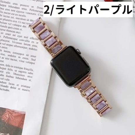 [MO203] ★Apple Watch belt 38mm/41mm/42mm/40mm/44mm/45mm★ アップルウォッチ 替えベルト ニュアンスカラー ストーン風 メタリック 異素材ミックス