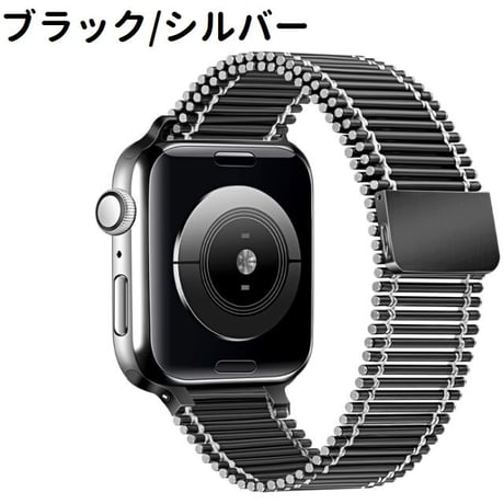 [MO233] ★Apple Watch belt 38mm/40mm/41mm/42mm/44mm/45mm ★ アップルウォッチ 替えベルト 梯子状 ソロループ マグネット式 ステンレススチール