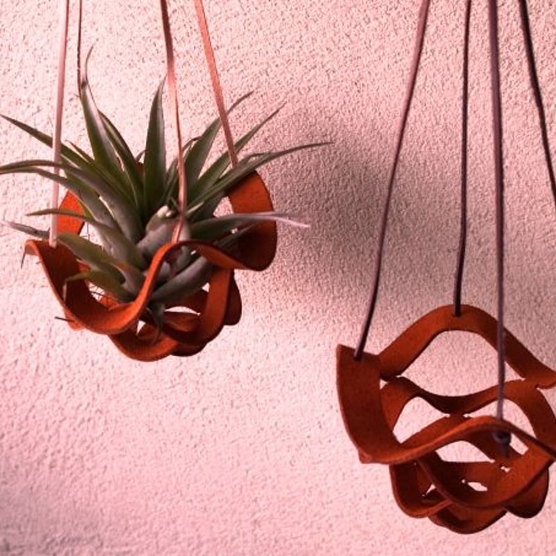 レザープランツハンガー Mサイズ | air-plants TENGU-DO