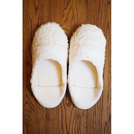 ORGANIC COTTON FUR MIX ROOM SHOES-B